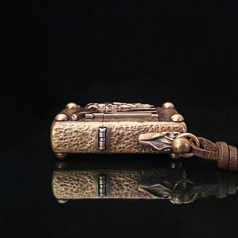 Custom Bull Skull Brass Lighter