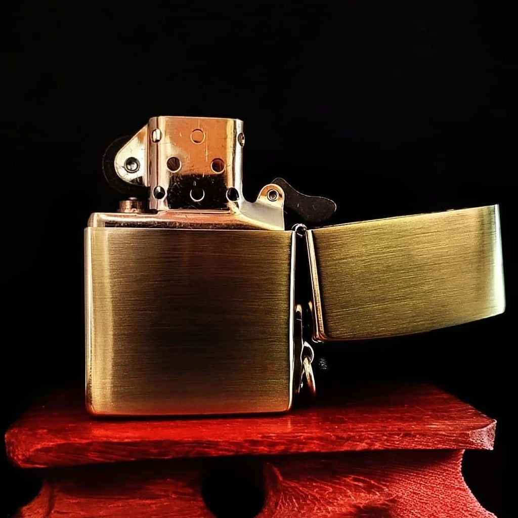 Owl Brass Lighter - Windproof Refillable Pocket Lighter for Men