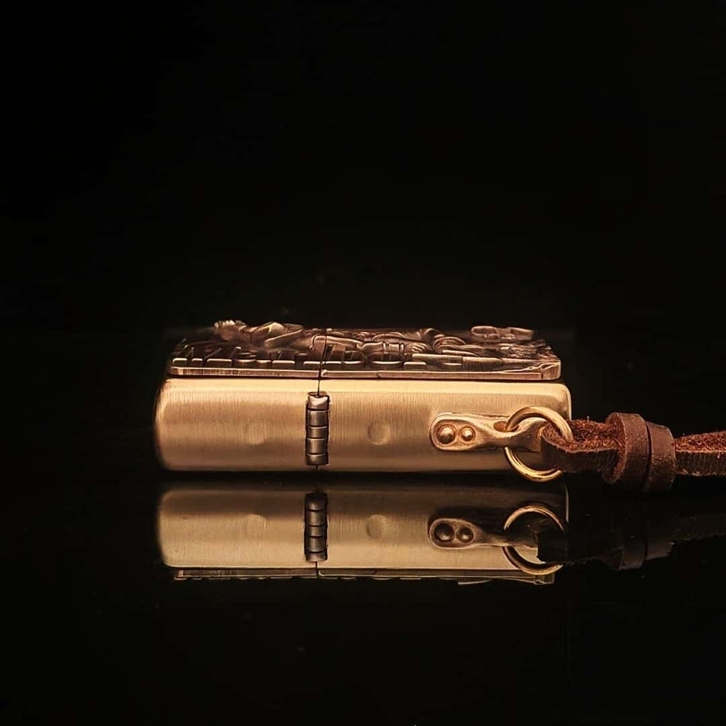 Custom Western Cowboy Brass Lighter