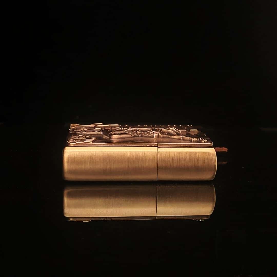 Custom Western Cowboy Brass Lighter