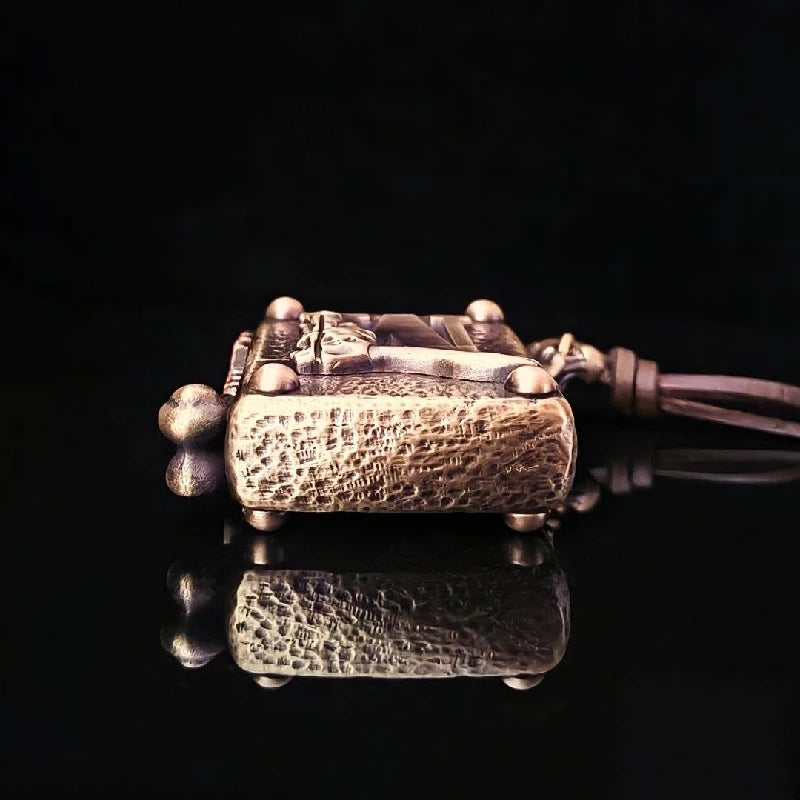 Custom Bull Skull Brass Lighter