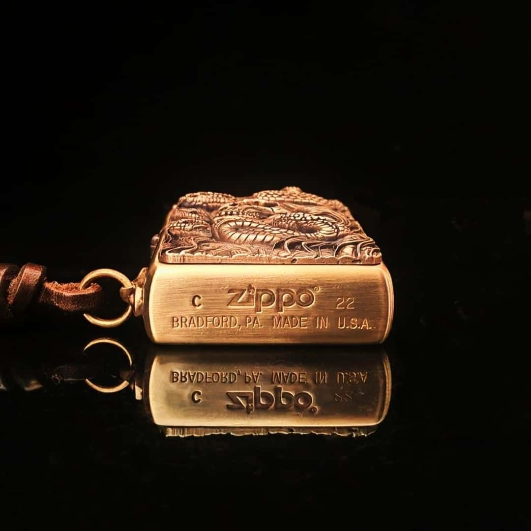 Custom Serpent Skull Brass Lighter