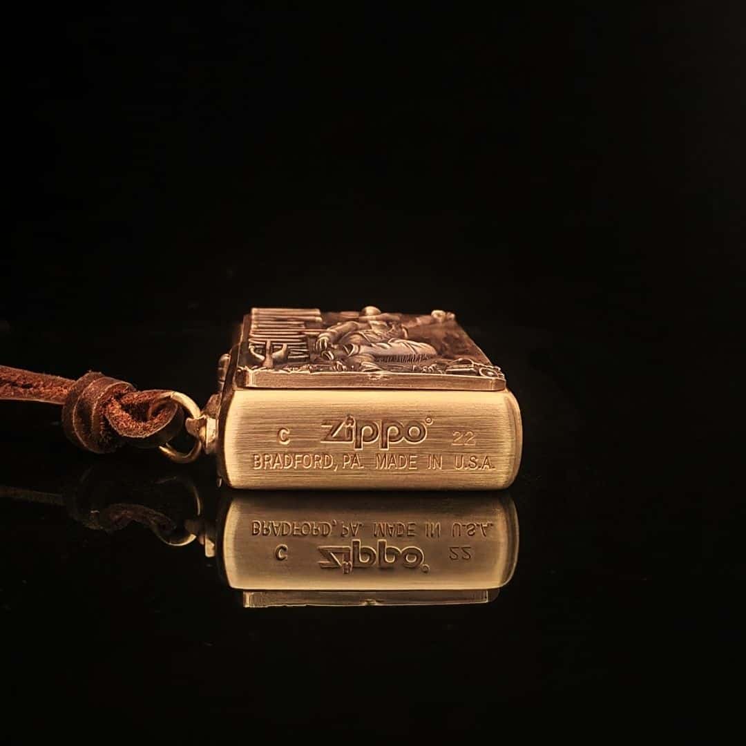 Custom Western Cowboy Brass Lighter