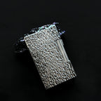 Vintage Meteorite Texture Double Flame Lighter – Luxury Windproof Refillable Butane Lighter for Men
