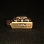 Handcrafted Brass Relief Windproof Lighter Based on an Authentic Zippo