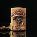 Vintage Pirate Skull Brass EDC Lighter