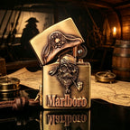 Vintage Pirate Skull Brass EDC Lighter