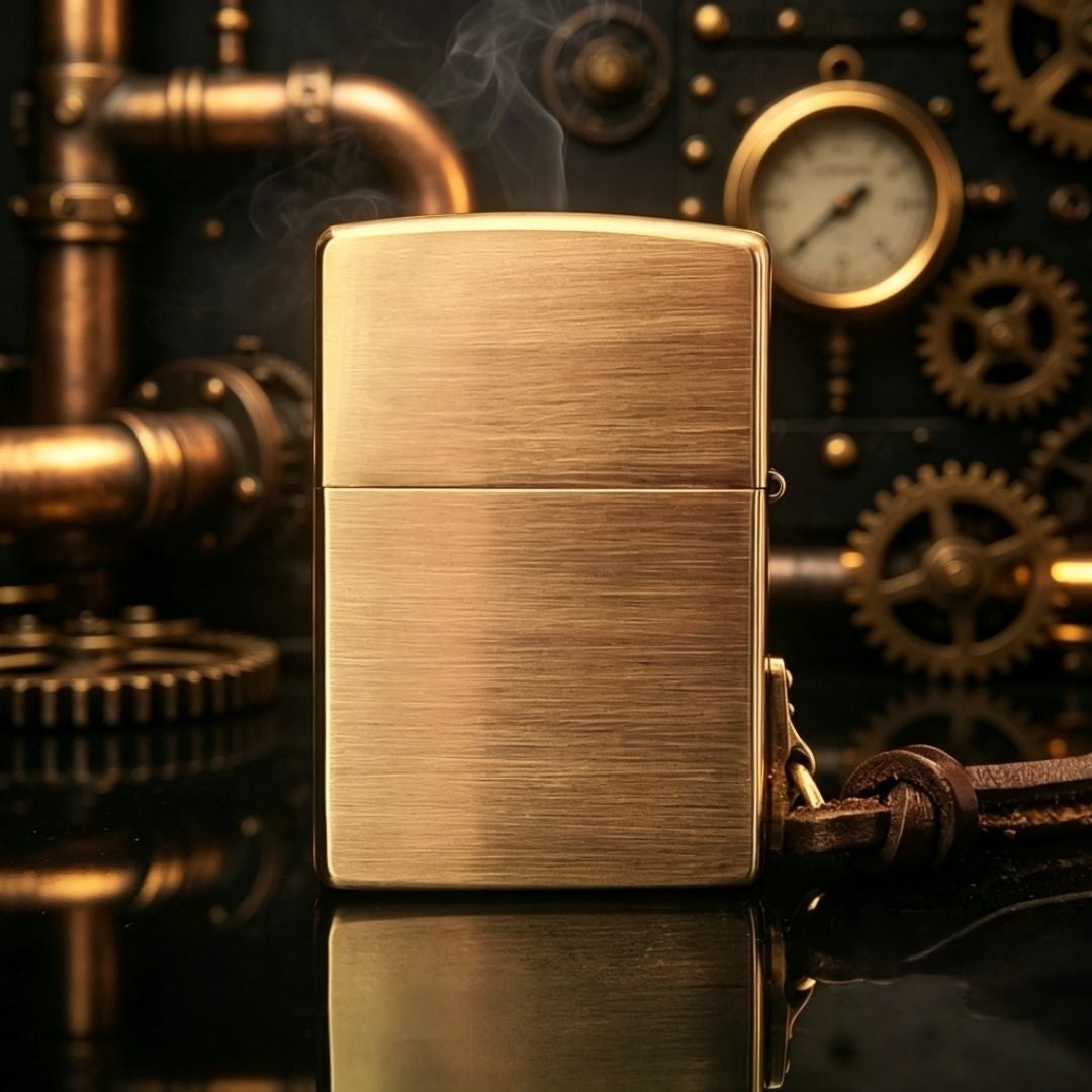 Authentic Zippo Steampunk Skull Brass Edition