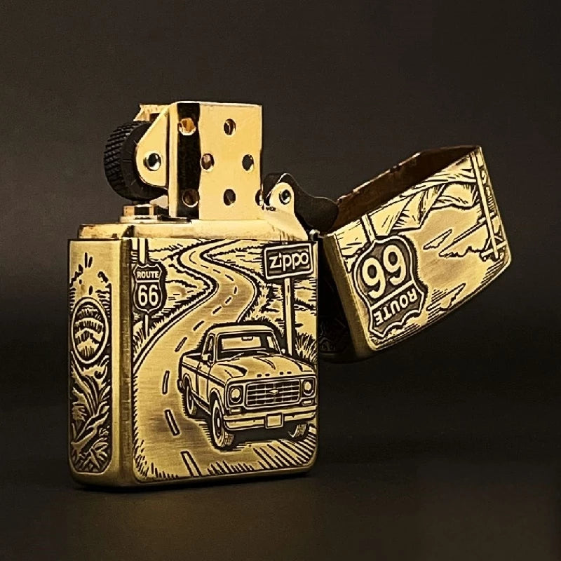Route 66 Signature Brass Lighter