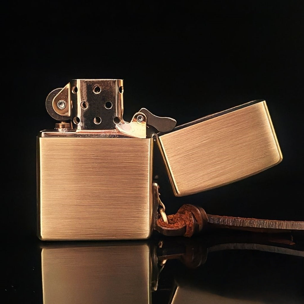 Custom Spider Web Brass Lighter