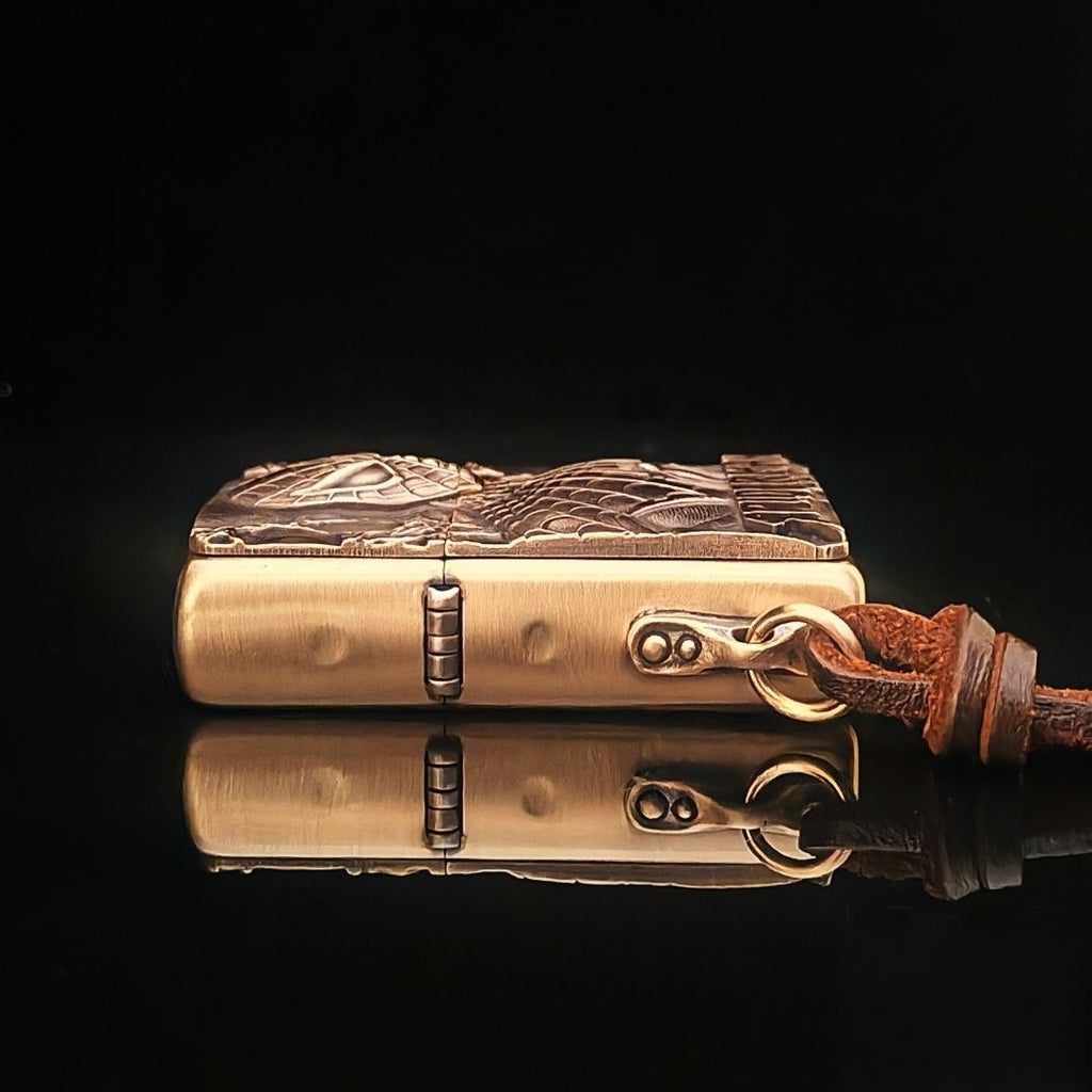 Custom Spider Web Brass Lighter