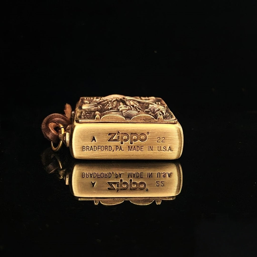 Custom Cowboy Brass Lighter