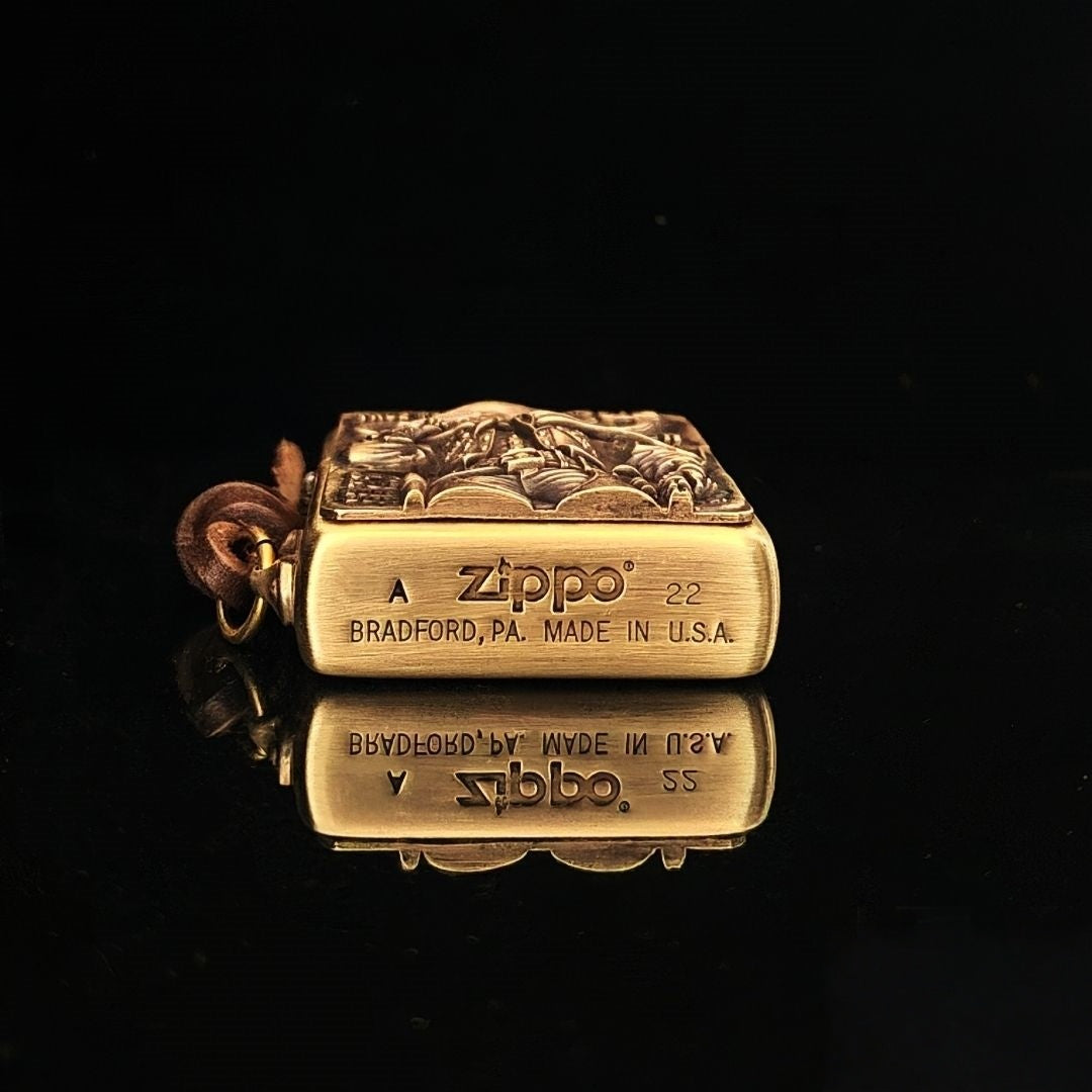 Custom Cowboy Brass Lighter